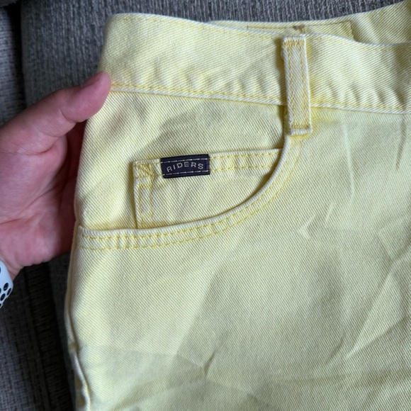 Vintage Riders Yellow Jean Shorts Lightweight Denim - Picture 2 of 11